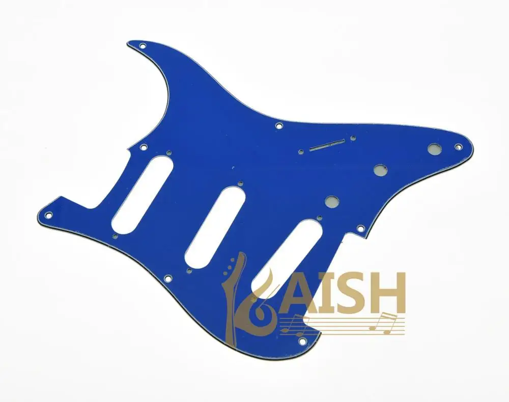 Blue KAISH USA Винтаж 8 отверстий ST Strat Гитара Накладка для защиты деки с винтами ST Scrach пластина различных цветов подходит для Fender - Цвет: Blue
