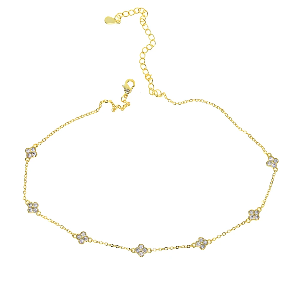 Лидер продаж Качество Святого Валентина нежное ожерелье капли циркониевые бусы