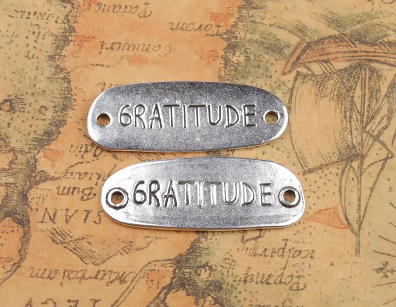 Звенья соединителя благодарности из металла серебристого цвета 40x15 мм A5361 20