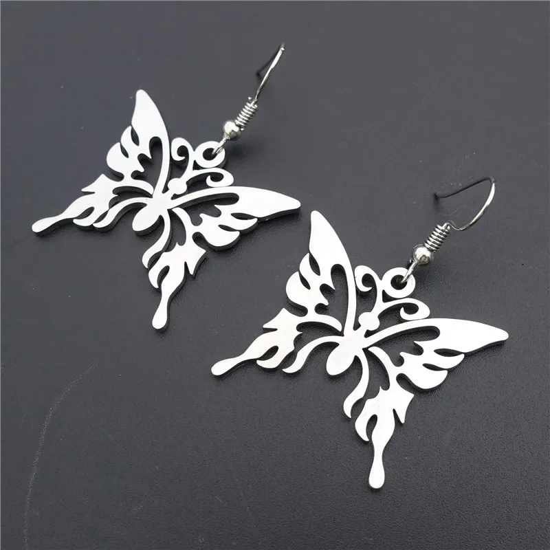 

Butterfly Stainless Steel Dangle Earrings For Women Girls Fashion Jewelry