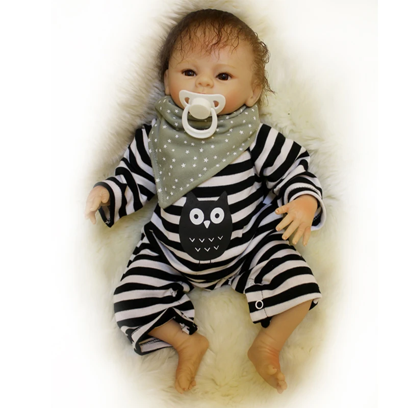 Nicery 20 дюймов 50 см кукла Bebe Reborn мягкая силиконовая игрушка для мальчиков и девочек