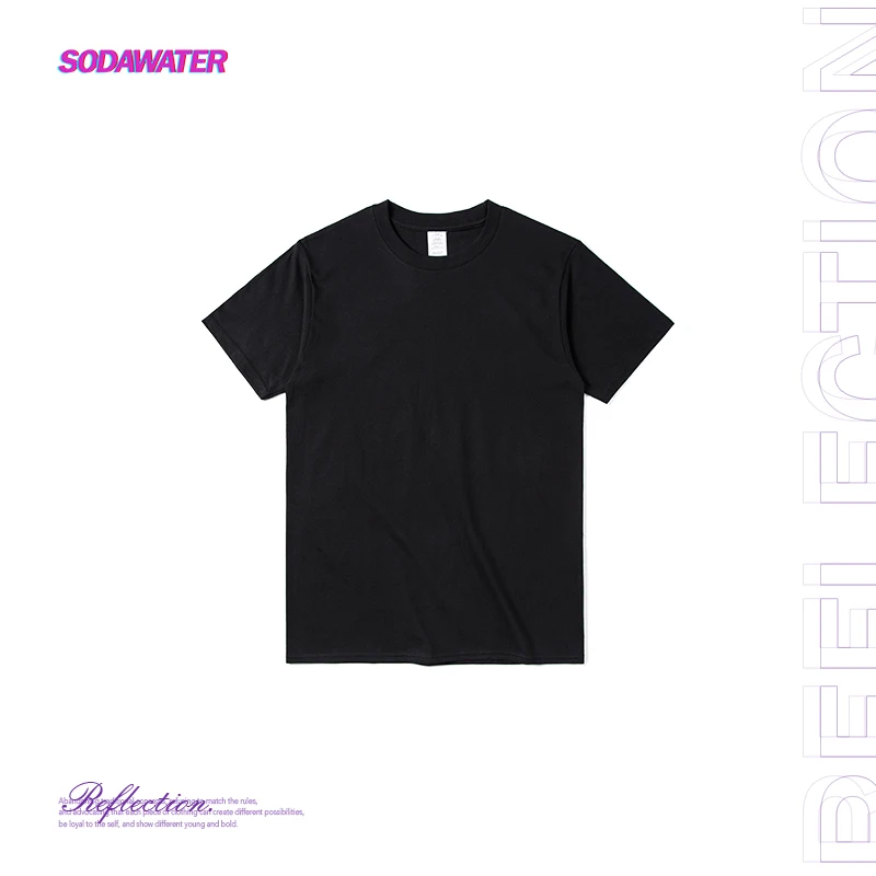 SODA WATER Модные женские футболки 100% хлопок мягкая ткань с круглым вырезом Футболка