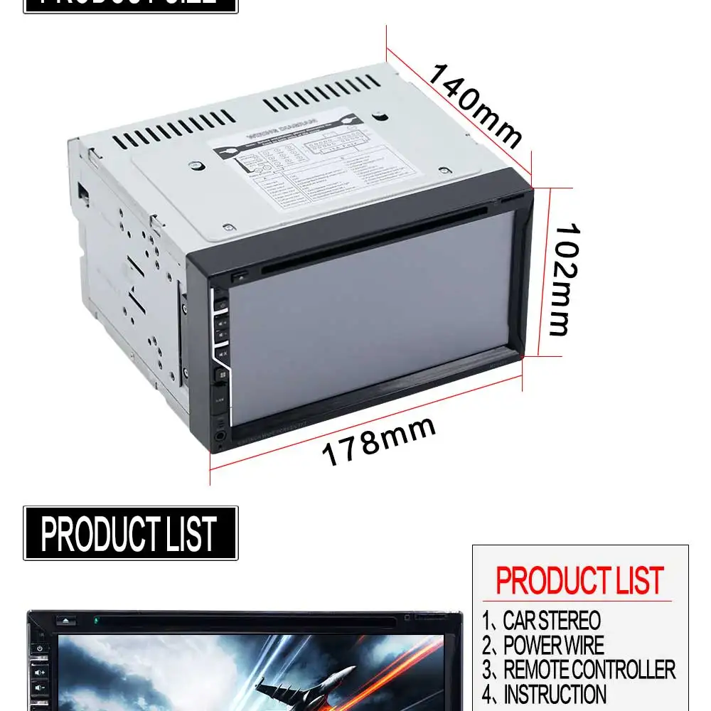Радио 2Din 7 &quotHD плеер MP5 сенсорный экран цифровой дисплей Bluetooth Мультимедиа FM USB AUX