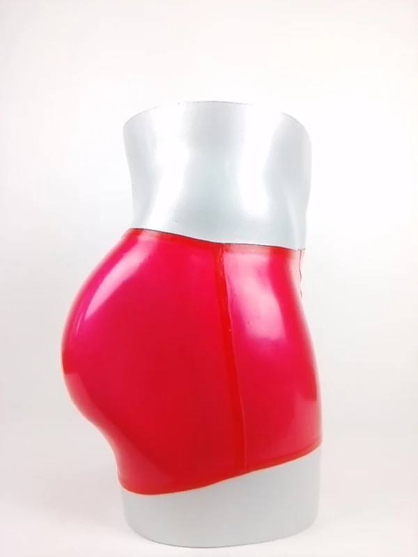 Модные Красные сексуальные латексные трусы боксеры фетиш натуральный каучук