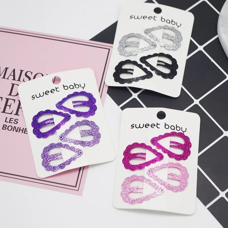 Комплект одежды из 4 предметов новая милая сердце образный Цвет BB заколки для