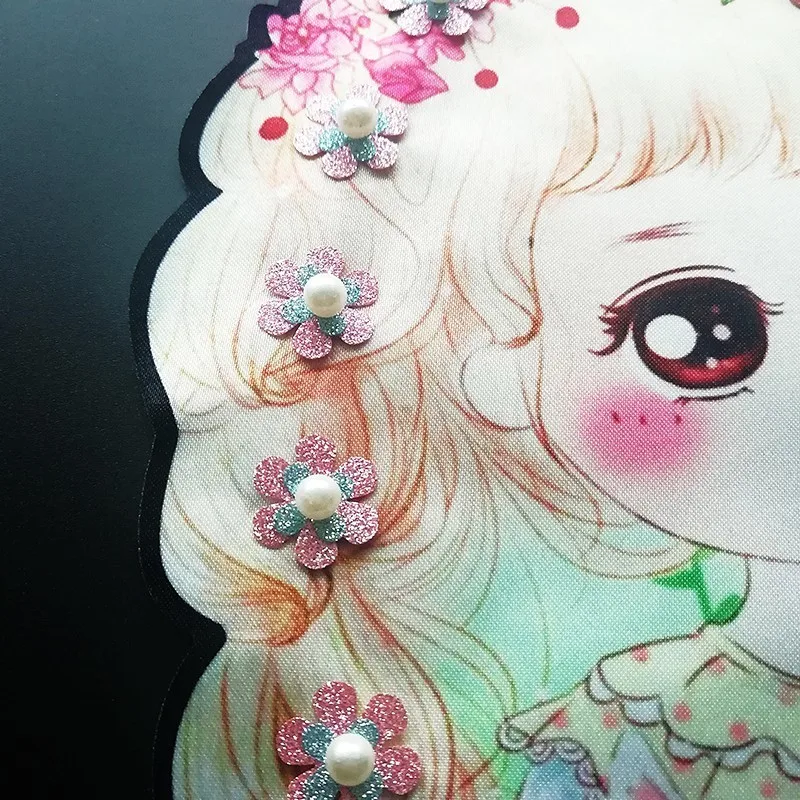Мультяшные нашивки с вышивкой из бисера для девочек Kawaii Принцесса Аппликации Diy
