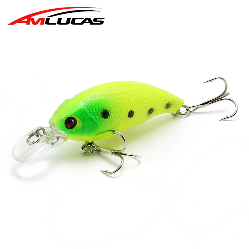 Amlucas 75 мм 8 5 г искусственная наживка Рыболовный воблер Crankbait 3D глаза Pesca крючки