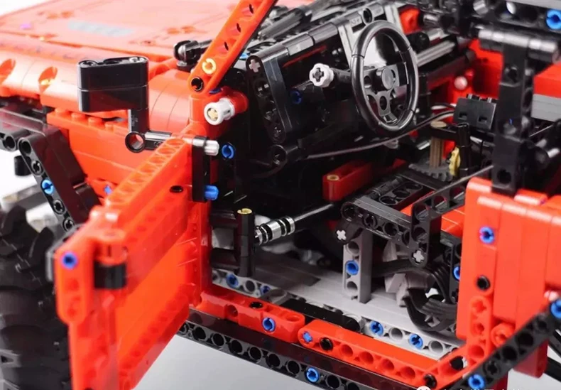 Cada C61006 Technic серии RC внедорожный автомобиль авантюрист красный джип модель строительные блоки дистанционное управление RC SUV автомобили кирпичи светодиодные
