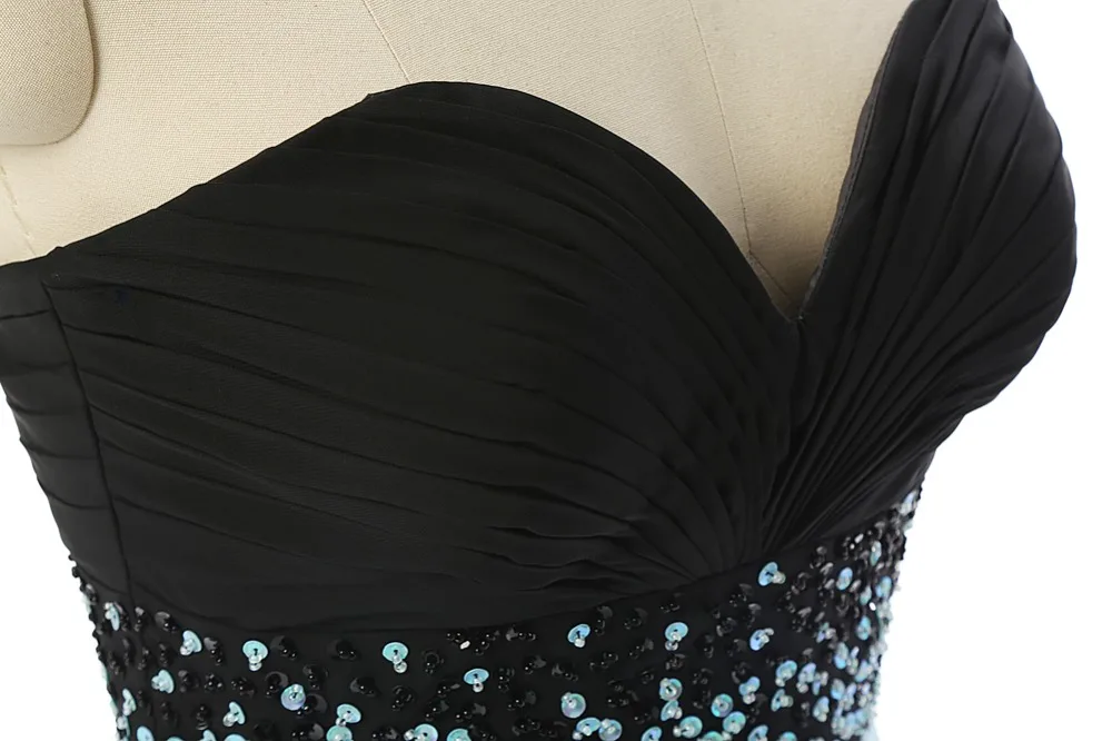 

BRLMALL Custom Made Balck And Blue Prom Dress 2017 Cheap Sweetheart Backless Party Dress Beaded Waist Long Evening gowns