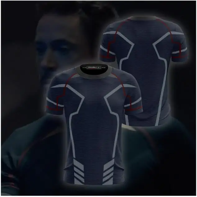 Футболка унисекс для косплея с коротким рукавом и 3D принтом Железного человека