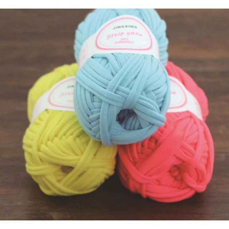 Оптовая продажа трикотажной ленты цветная Экологичная окрашенная ручная вязка