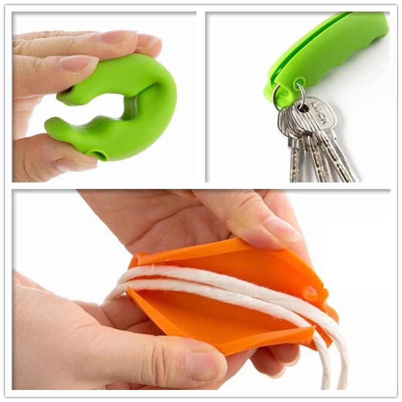 200 шт. силиконовая сумка для покупок Корзина держатель продуктов ручка удобная