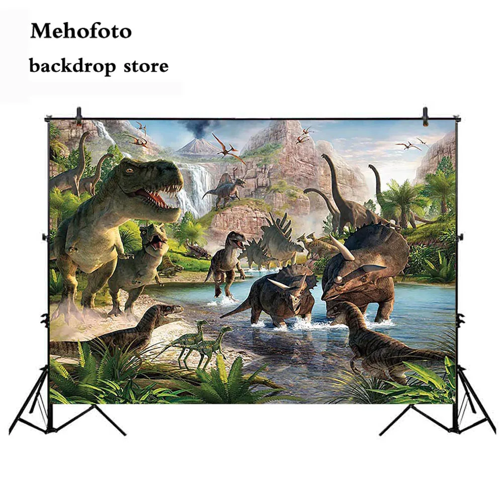 Фотофоны Mehofoto с изображением динозавра вечевечерние мультяшная стена фон для
