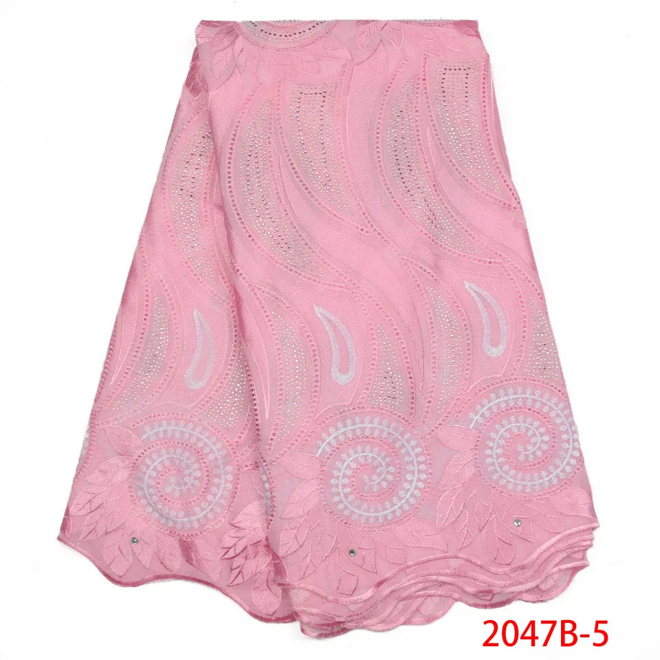 African Lace Cotton Fabrics Swiss Voile Fabric High Quality Embroidered Flower Pattern For Men Wedding Dress APW2047B-2 | Дом и сад