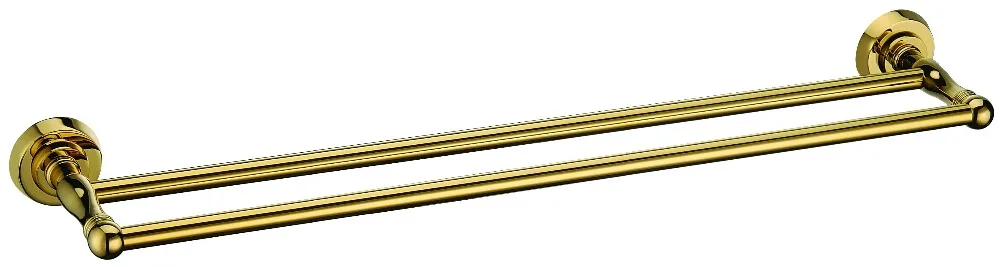 

Бесплатная доставка Новый дизайн 24k золотой круглый двойной полотенце бар D