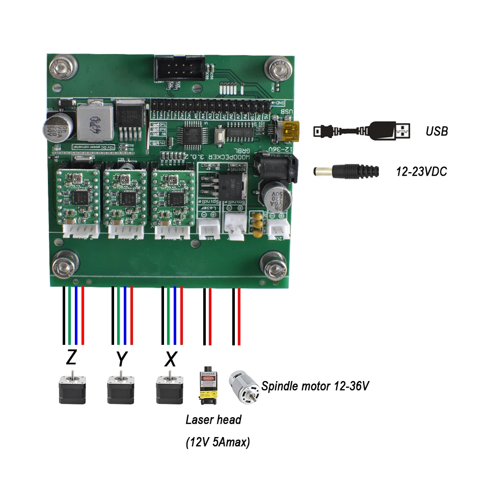 CNC 3018 гравер машина DIY мини лазерный PCB ПВХ фрезерный станок древесины