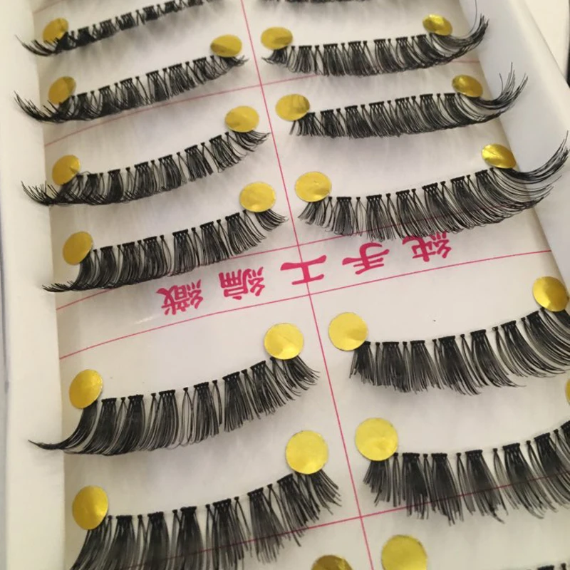 10 пар мягких ресничек для макияжа ручной работы натуральные модные накладные