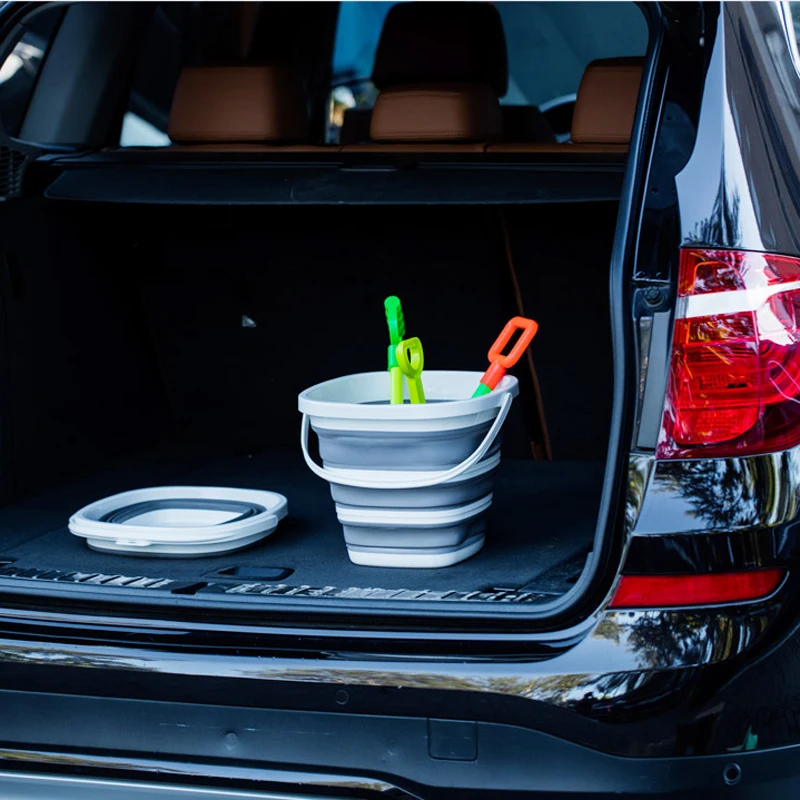 Напольное ведро 10л в форме сердца складное для рыбалки промоакция мытья