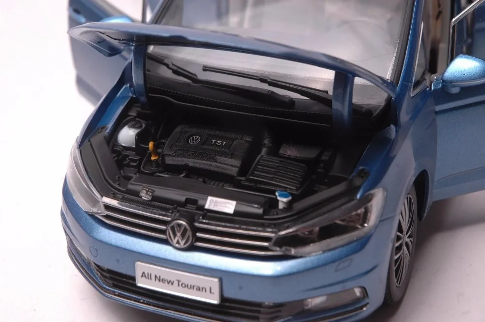 1:18 литая под давлением модель для Volkswagen VW все новые Touran L синий MPV игрушечный автомобиль миниатюрная Коллекция подарков