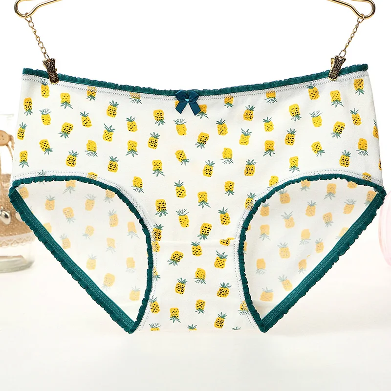 Small Pineapple ZQTWT Летний стиль Нижнее белье женские трусики ананаса Хлопок Девушка трусы женские сексуальные Lingirie женские трусы J3NK103 - Цвет: Small Pineapple