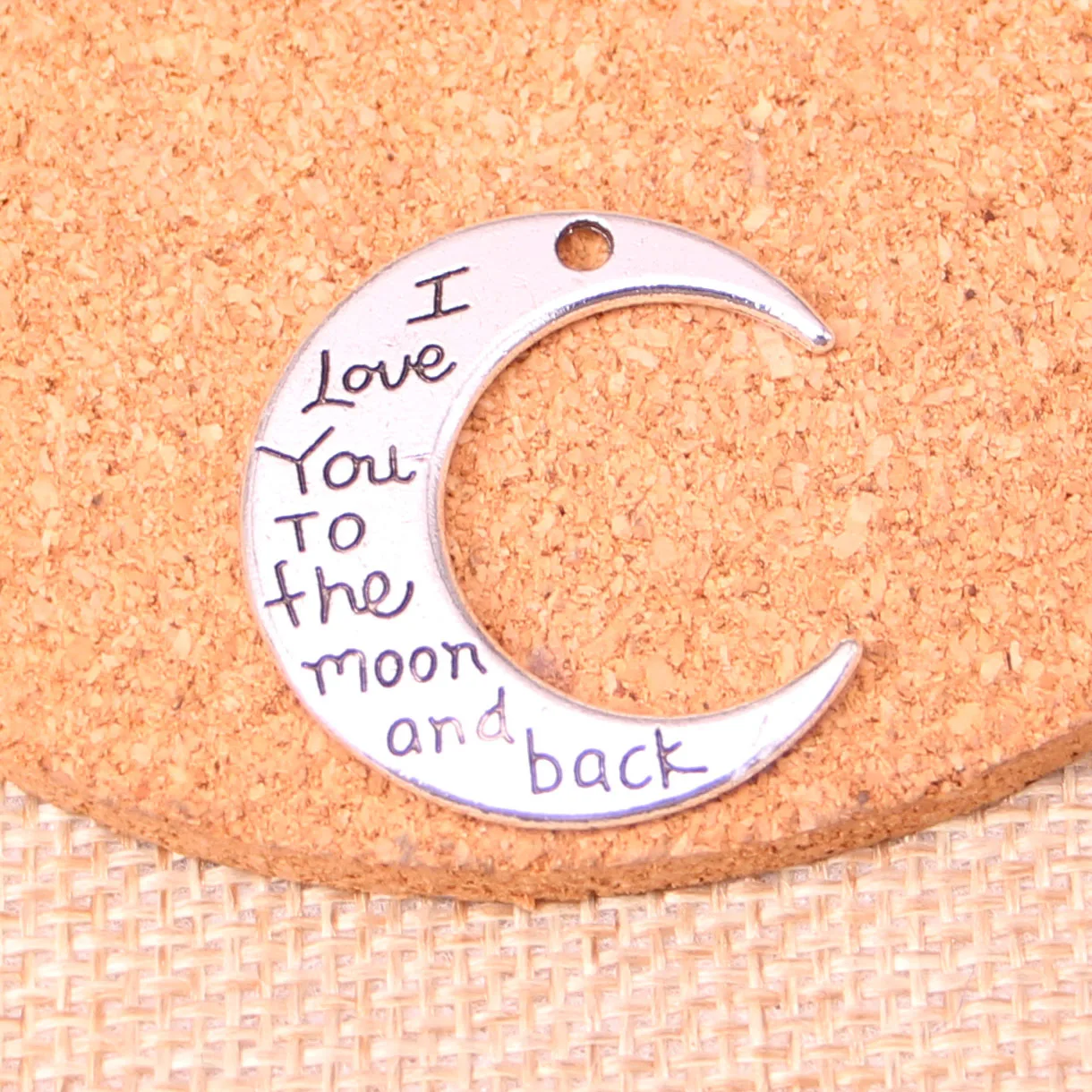 9 шт. сплав тибетского серебра с покрытием I Love You To the moon and back подвески для