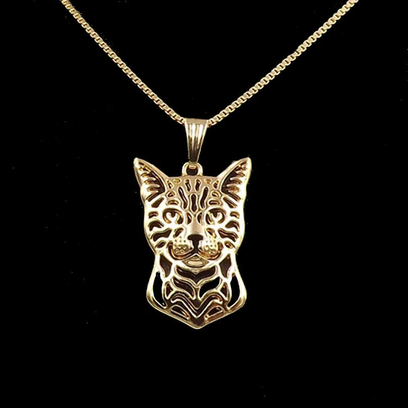 Fashion Bengal cat jewelry pendant and necklaces for pet lovers dog animal charm gifts A185 | Украшения и аксессуары