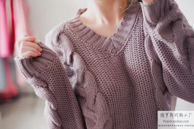 Women Sweaters And Pullovers Hot Sale Cotton Acrylic Casual Poncho 2017 Autumn New Women's Sweater V-neck Thread Knit Woman | Женская