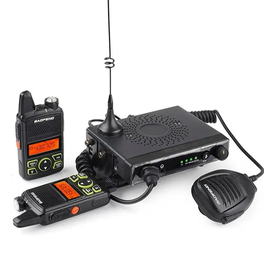 Мощный Автомобильный трансивер Baofeng UHF 400 470 МГц 15 Вт с 2 портативными рацией