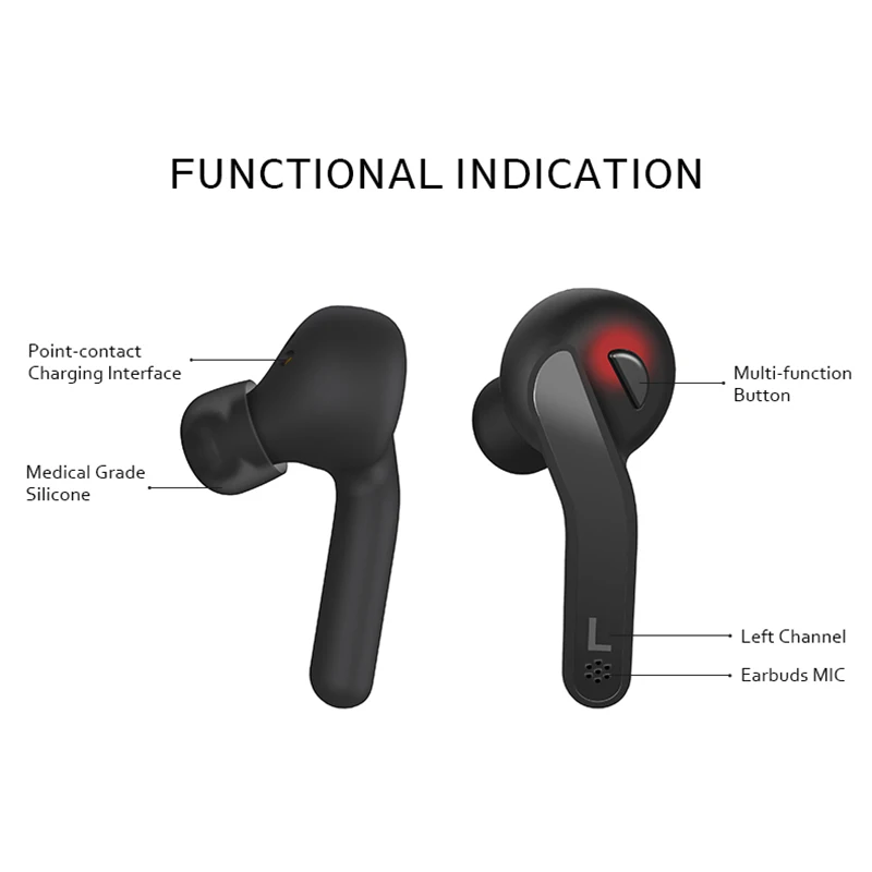 Bluetooth 5 0 настоящая беспроводная гарнитура TWS музыкальные наушники мини