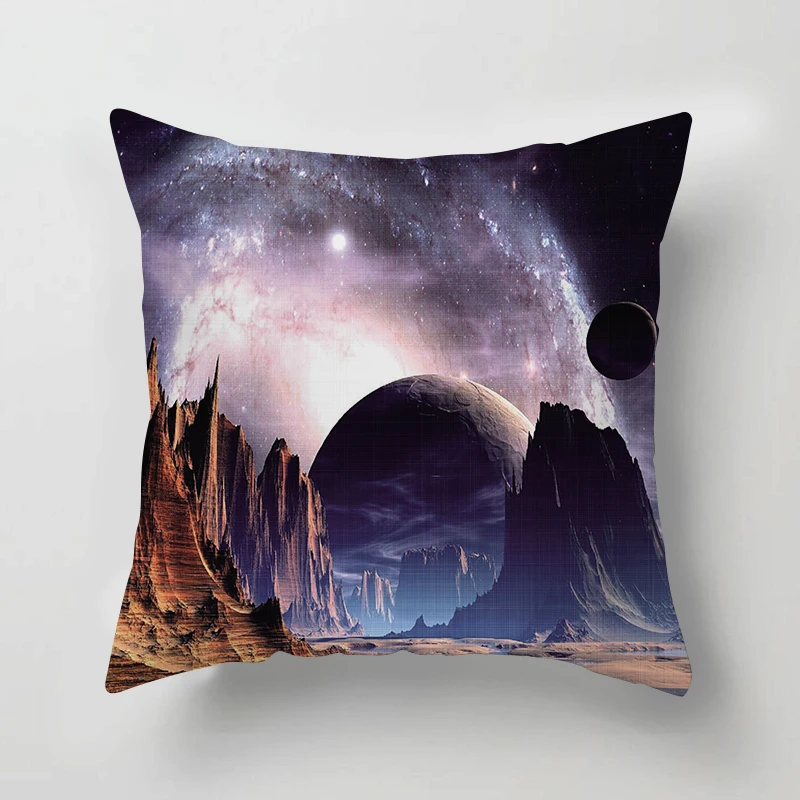 GNORRIS Печать Декоративные Наволочки полиэстер пледы наволочка пейзаж Подушка с