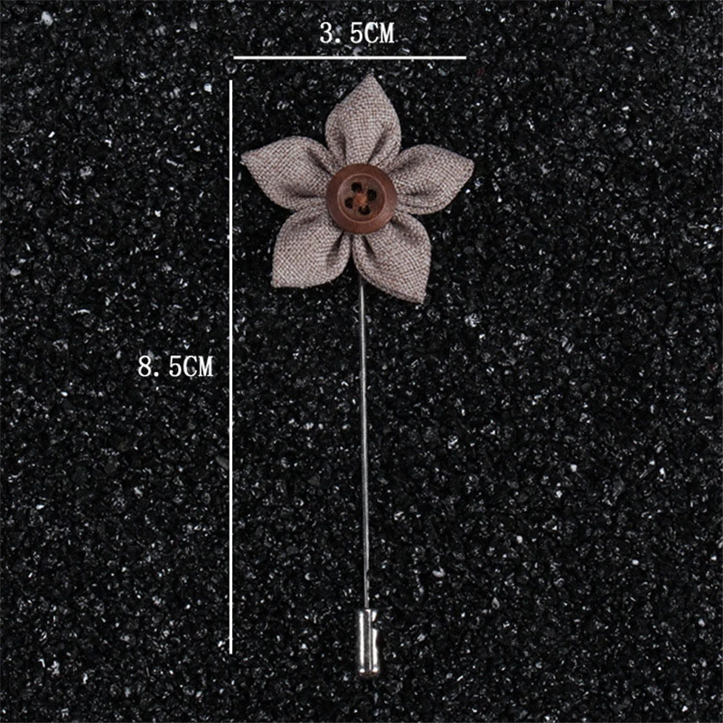 Булавка BoYuTe из ткани ручной работы с цветком булавка модные мужские булавки и