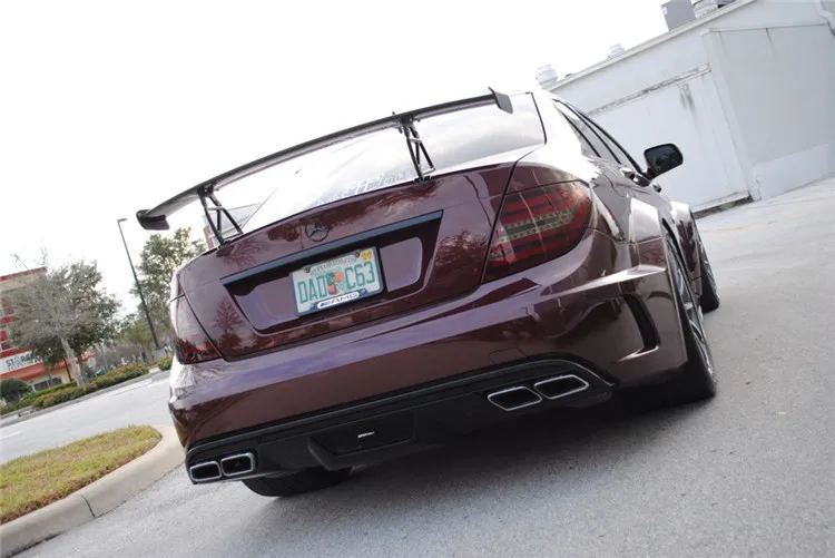 C Класс W204 C63 купе углеродное волокно черная серия спойлер багажника заднее крыло подходит для C63 Спойлеры C63 2/4 двери 2007