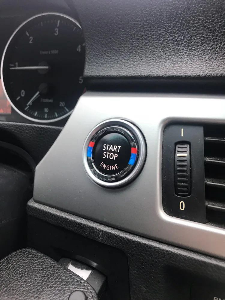 Кольцо для ключей bmw e90 e92 e93 кольцо из углеродного волокна запуска и остановки