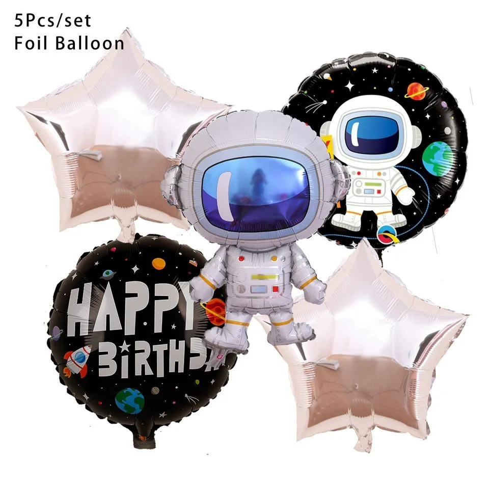 5pcs Set C Космический набор космонавты и ракеты фольгированные шары Вселенная Галактика тематические шары День рождения Детские игрушки для душа - Цвет: 5pcs Set C