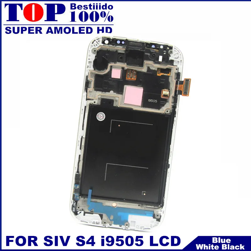 С рамкой lcd s для samsung Galaxy SIV S4 i9505 AMOLED телефон ЖК-дисплей Сенсорная установка