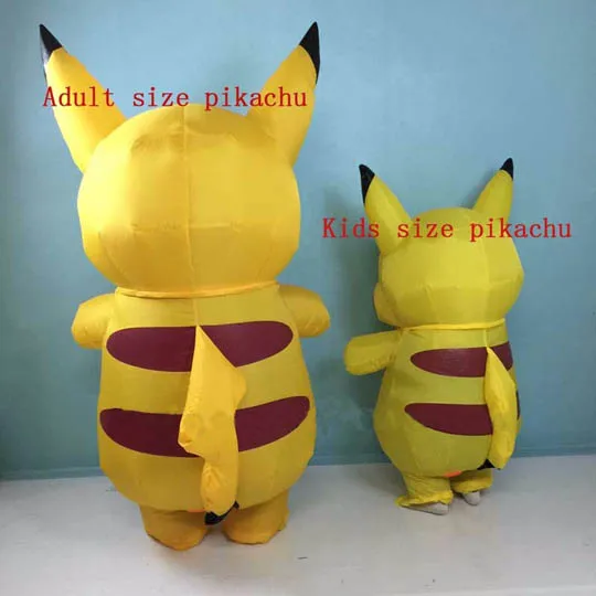 Надувные Pikachu костюмы Покемон Хэллоуин Косплей Карнавальный костюм покемон талисман костюмы на Хэллоуин для детей взрослых талисман