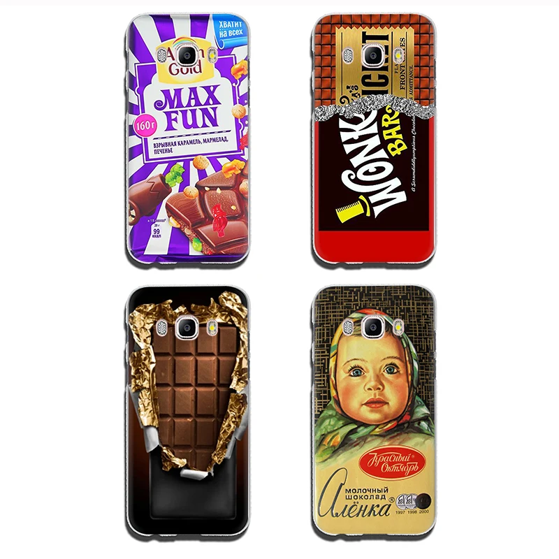 Жесткий чехол для телефона alenka bar wonka chocolate Samsung GaLaxy J6 J7 J1 J2 J3 J5 2015 2016 2017 Prime |
