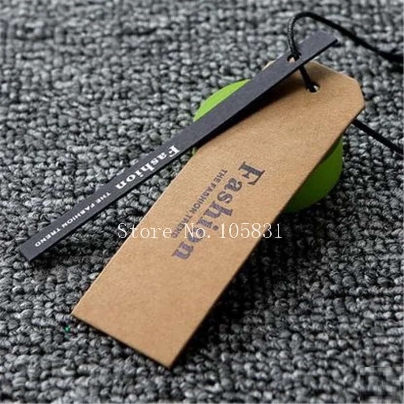 Точечные метки бирки из крафт-бумаги индивидуальный логотип для крупного