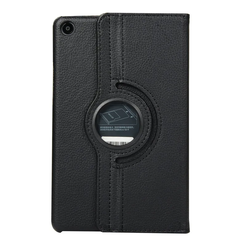 black Чехол для Xiaomi mi Pad 4, вращающийся на 360 градусов, подставка из искусственной кожи на магните, умный чехол для сна, чехол для Xiaomi mi Pad 4 mi Pad 4 Pad4 - Цвет: black