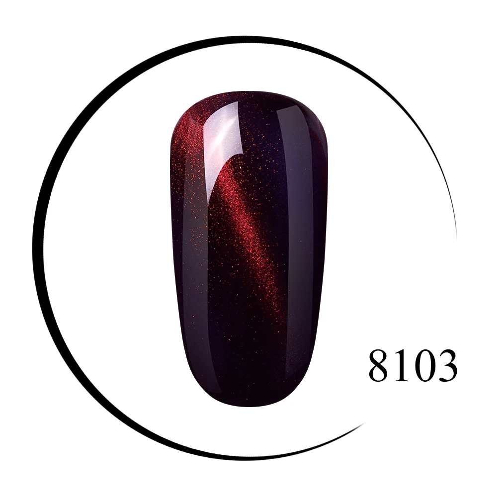 8103 Elite99, 10 мл, кошачий глаз, серия, лак для ногтей, розовое золото, гель для дизайна ногтей, замачиваемый, Гель-лак для ногтей, полувернис, Перманентный гель, лак - Цвет: 8103