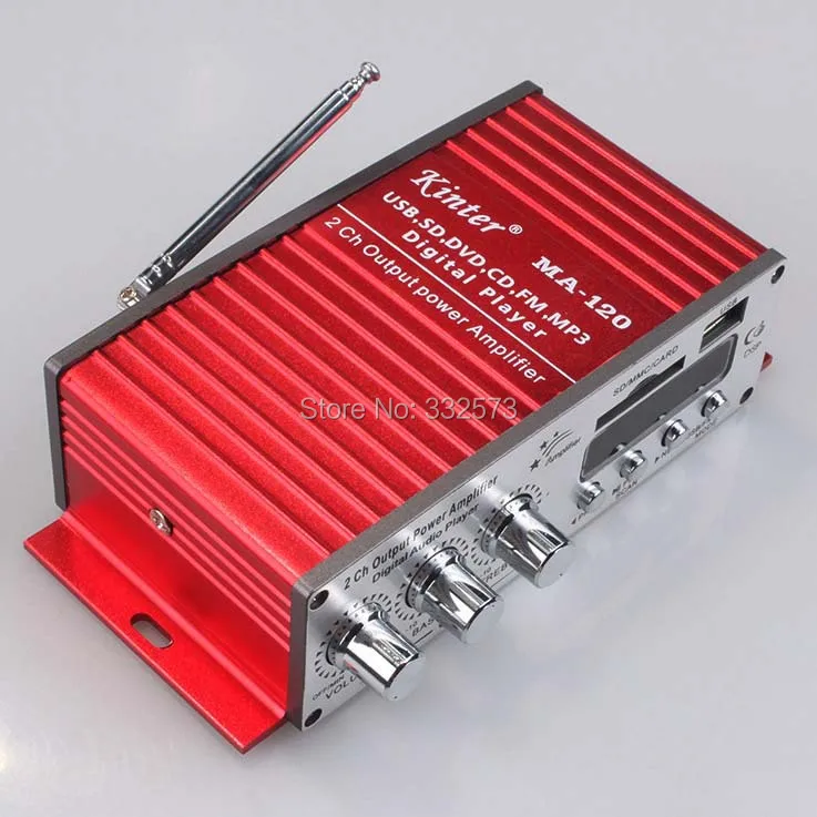 2015 Новый мини автомобильный Kinter Hi-Fi Цифровой MA-120 USB FM цифровой усилитель мощности