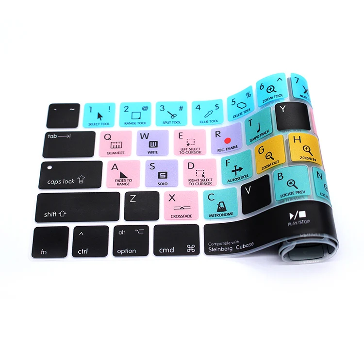 Для Macbook Pro 13 &quot15&quot Touch Bar A1706 / A1707 Steinberg Cubase функциональные ярлыки Hotkey Силиконовая
