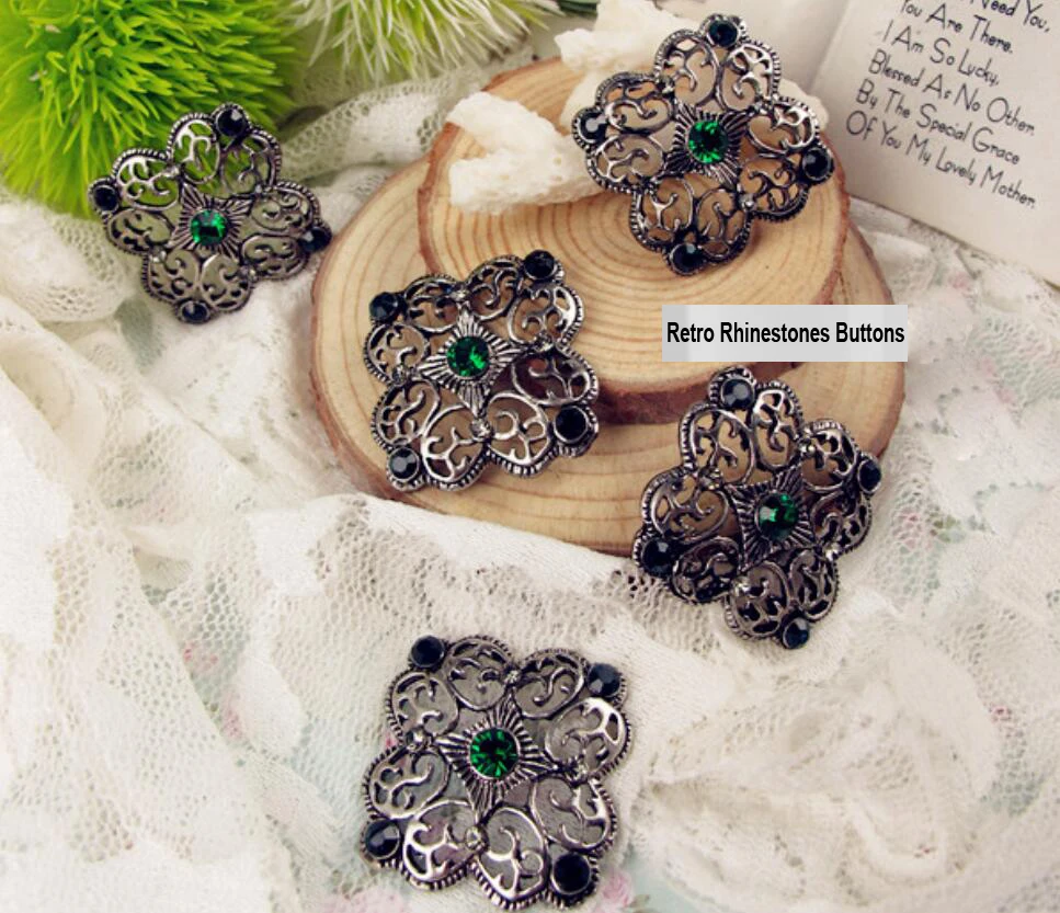 Эксклюзивный оригинальный ретро дворцовый полый горный хрусталь изумруд DIY