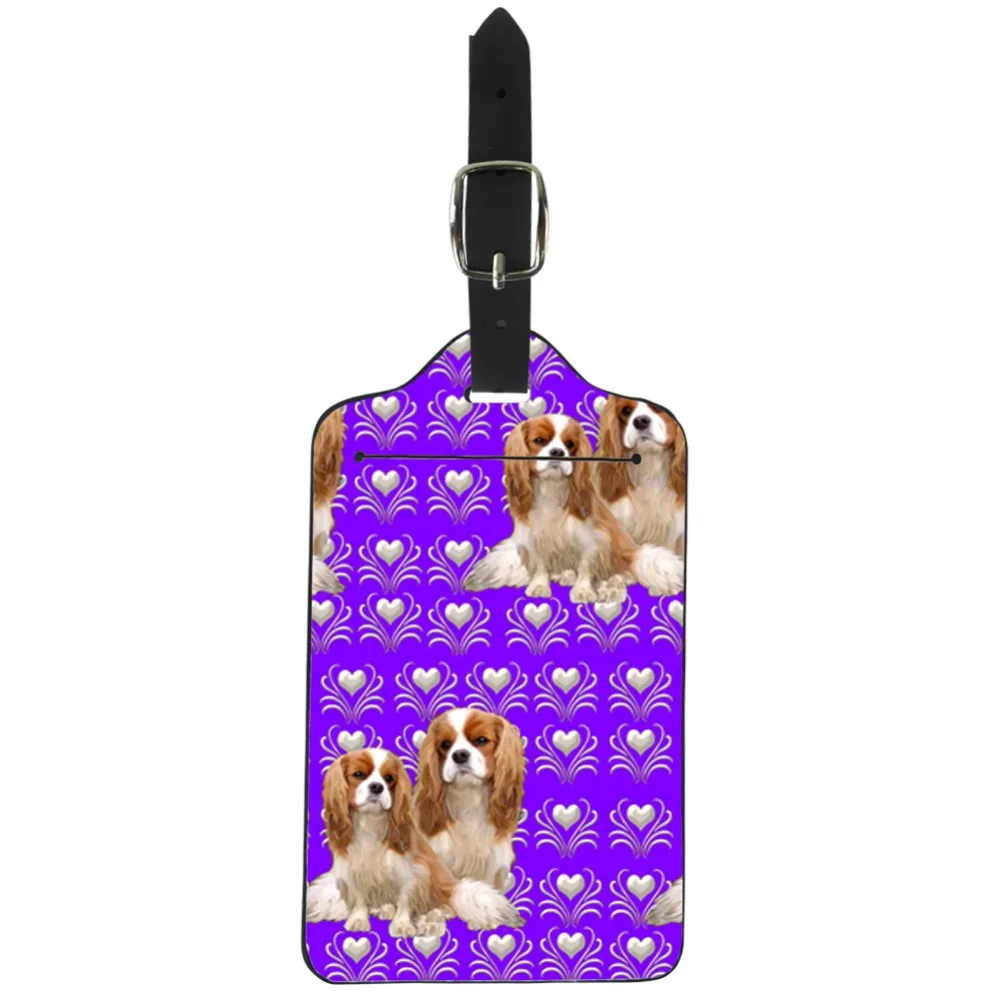 ELVISWORD Cavalier King дизайн шаблон багаж идентификатор метки адрес держатель чемодана