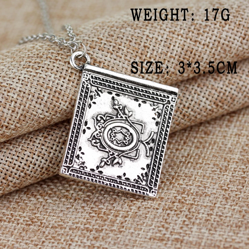 Ожерелье с подвеской Книга Генри Once Upon a Time Book объемная бижутерия из звеньев цепи