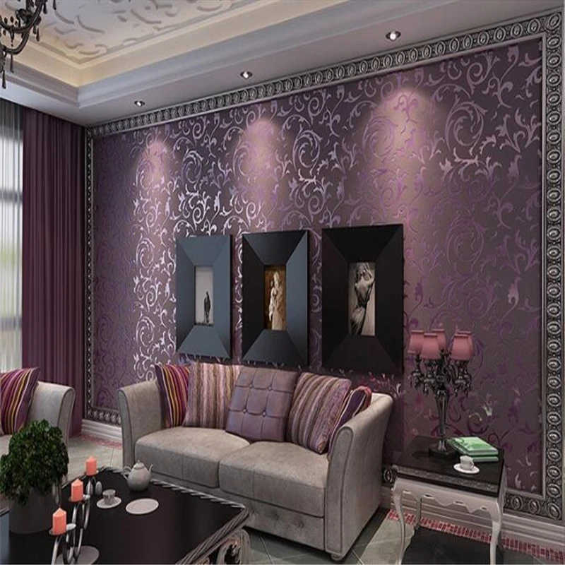 

beibehang papel de parede Hot European classic wallpaper non-woven widening 3D wallpaper bedroom wallpaper for walls 3 d mural