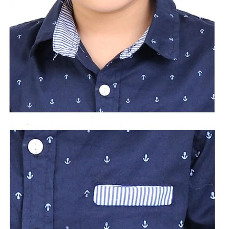 Рубашка для маленьких мальчиков детские Блузки модные рубашки с длинными