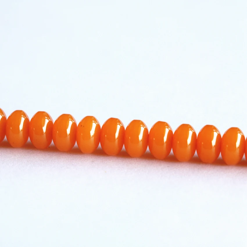 Оранжевая смола пчелиный воск хит продаж амулеты для женщин 8x5мм бусины Abacus