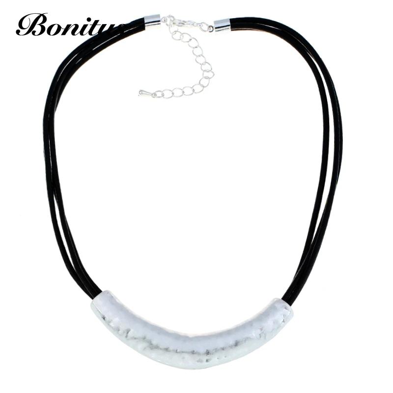 [Bonitus Jewelry Store]New Arrival fashion statement necklace choker leather women jewelry or girl HOT 06N3287 | Украшения и
