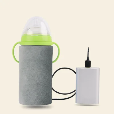 

Pink Blue USB Milk Warmer Travel Stroller Infant Feeding Bottle Heated Cover Insulated Bag Baby Nursing Thermostat Food Heater